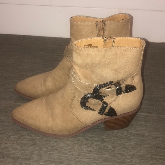 Ankle Beige Booties Cowboy Style 🔥 - Picture 2 of 6